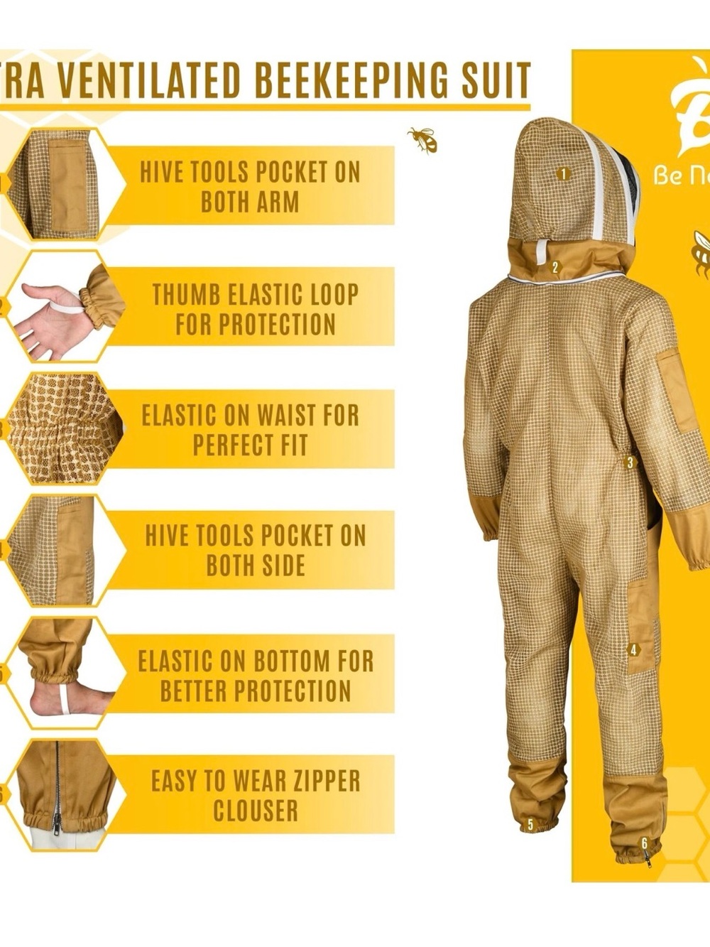 Be Noble Bee Keeper Suit No Veil Hood Small - Picture 3 of 8